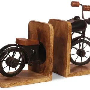 Niryat buisness 11 "L x 3"W x 9"H inch handmade wooden camel-shaped bookends, hand-painted traditional design, stylish organizer for books, ideal for book lovers and art enthusiasts, vibrant home decor.