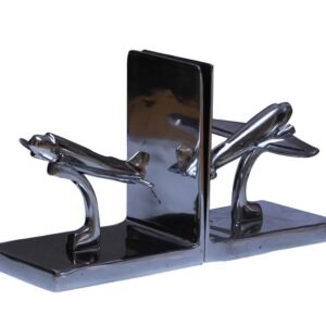 Niryat buisness Bulk Wholesale Handmade Pair of Bookends in Metal with Airplane Design – Decorative Accessories for Book Shelves