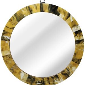 Niryat Business Wholesale Round 14.4β Wall Mounted Abstract Pattern Mirror in Bulk - Acrylic & MDF - Gallery Solutions/Home & Wall Decor Mirrors from India