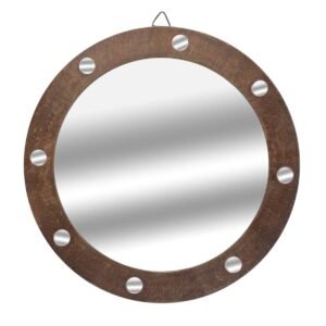 Niryat Business Wholesale Round Wall Mirror in Bulk - Handmade Decorative 11.6β Mirror in MDF (Compressed Wood) with Mirror Work - Wall & Home Decor Furnishings