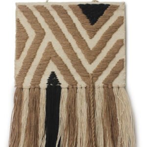 Niryat Business Hand woven Brown, Cream & Black Color Aesthetic Unique Decorative Jute wall hanging for home décor