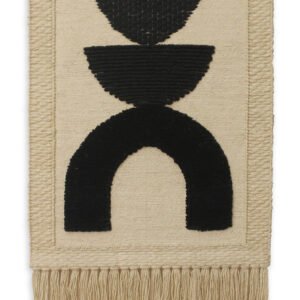 Niryat Business Designer Hand Woven Cream and Black Color Jute Wall Hanging For Home Décor