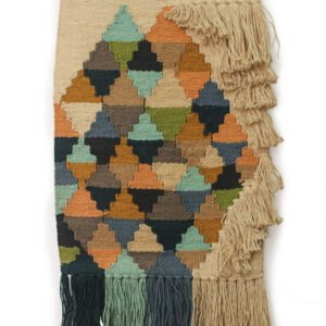Niryat Business Abstract Design Inspired Hand Woven Multicolored Jute Wall Hanging Home With Tassels For Office and Home Décor