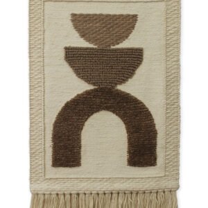 Niryat Business Hemispherical Hand Woven Cream and Brown Color Jute Wall Hanging Home Décor