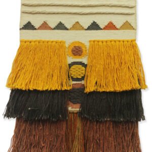 Niryat Business The Decorative Modern Hand Woven Wool Wall Hanging, Boho chic home décor, Colorful Fringe