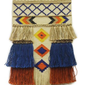Niryat Business Handwoven Multicolor Jute Decorative Abstract Design Wall Hanging for Home and Office Décor