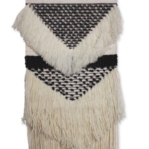 Niryat Business Bohemian Style Hand Woven Wall Hanging In Black and White Color for Home Décor