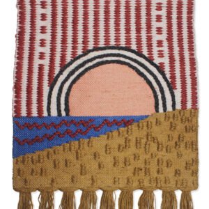 Niryat Business Hand Woven Decorative Modern Jute Multicolor Wall Hanging for Home Décor with Tassels