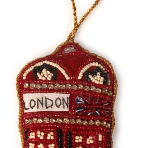 Niryat Business 4.5"x 2.5" Festive Zari Thread Telephone Booth
