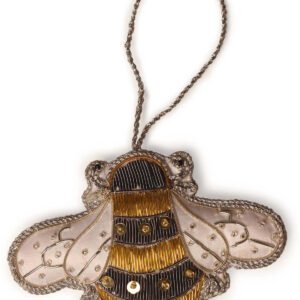 Niryat Business  3"x4" Golden Zari Thread Bee themed décor