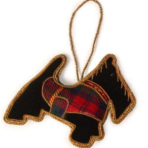 Niryat Business 3.2" x 4" Black Zari Thraed pony ornament