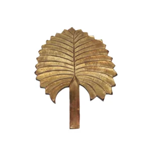 Niryat buisness 6.5"L x 4"W x 2.5"H inch handmade wooden jewelry box in leaf design, compact size with white lid & dual compartments, great for small valuables items.