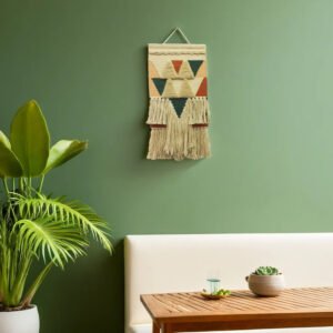 Niryat Business Artistic Handwoven Multicolor Jute Wall Hanging With Tassel for Decorative Home Décor